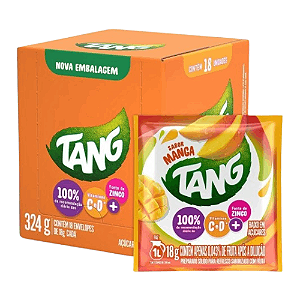 Refresco em Pó Tang Sabor Manga - Display com 18 Unidades