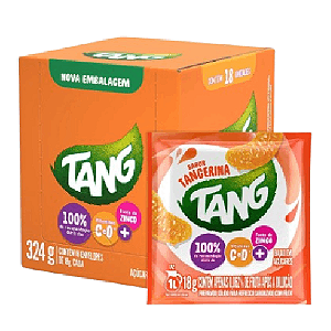 Refresco em Pó Tang Sabor Tangerina - Display com 18 Unidades