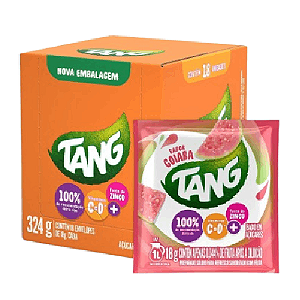Refresco em Pó Tang Sabor Goiaba - Display com 18 Unidades