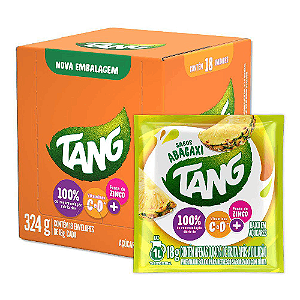 Refresco em Pó Tang Sabor Abacaxi - Display com 18 Unidades
