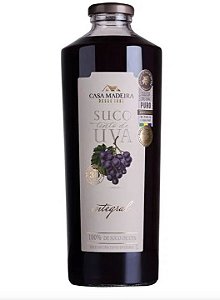 Suco de Uva Tinto Integral Casa Madeira - Garrafa com 1L