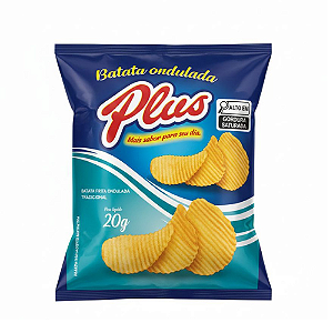 Batata Frita Ondulada Plus Tradicional - Pacote com 20G