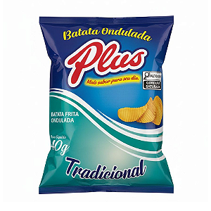 Batata Frita Ondulada Plus Tradicional - Pacote com 40G