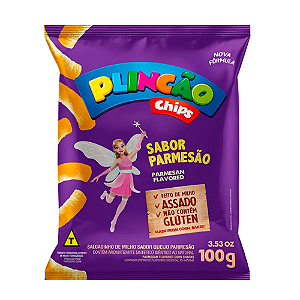 Salgadinho Plinc Chips Sabor Parmesão - Pacote com 100G