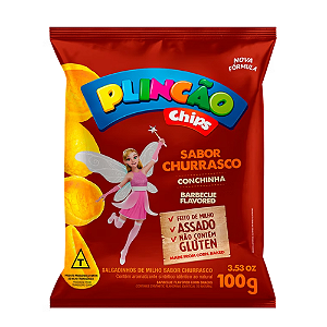 Salgadinho Plinc Chips Sabor Churrasco - Pacote com 100G
