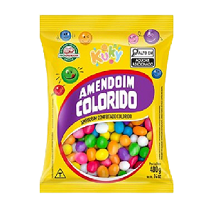 Amendoim Kuky Confeitado Colorido - Pacote com 400G