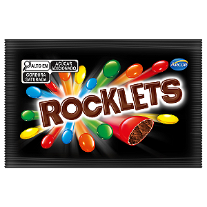 Chocolate Confete Arcor Rocklets - Embalagem com 40G