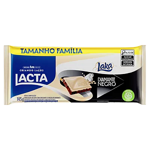 Chocolate Lacta Diamante Negro e Laka - Embalagem com 145G