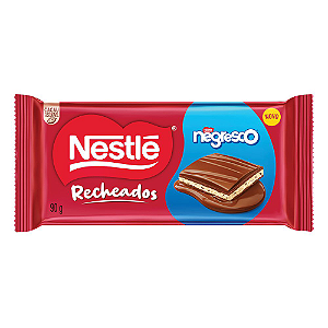 Chocolate Nestlé Recheado Negresco - Embalagem com 90G
