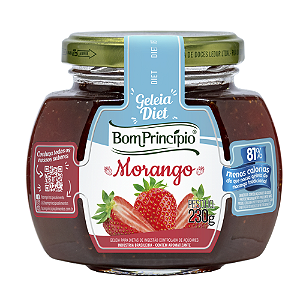 Geleia Diet Bom Princípio Sabor Morango - Pote com 230G