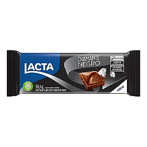 Chocolate Lacta Diamante Negro - Embalagem com 50,1G