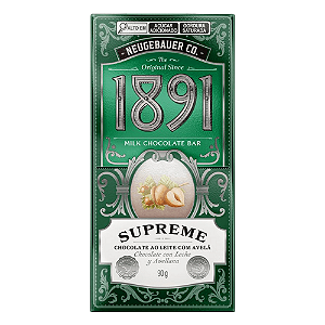 Chocolate 1891 Ao Leite com Avelã - Embalagem com 90G