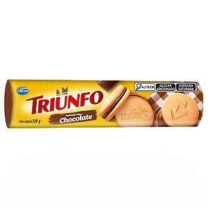 Biscoito Arcor Triunfo Recheado Sabor Chocolate - Embalagem com 120G