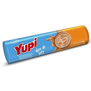 Biscoito Recheado Yupi Sabor Doce de Leite - Pacote com 110G