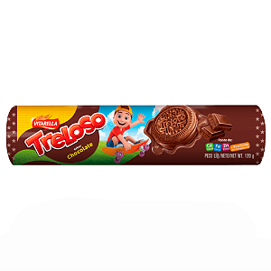 Biscoito Recheado Treloso Sabor Chocolate - Embalagem com 120G