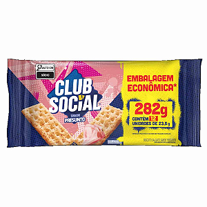Biscoito Club Social Sabor Presunto - Embalagem com 282G