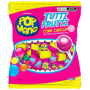 Pirulito Pop Mania Sabor Tutti Frutti - Pacote com 500G