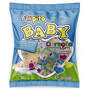 Pirulito Baby Coração Colorido - Embalagem com 400G