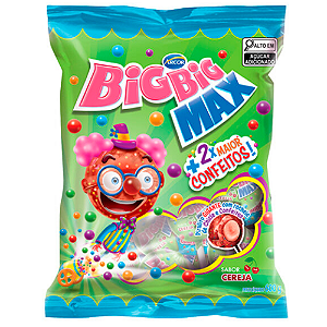 Pirulito Big Big Max Sabor Cereja - Embalagem com 600G