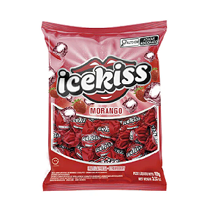 Bala Dura Cory Icekiss Sabor Morango - Embalagem com 100G