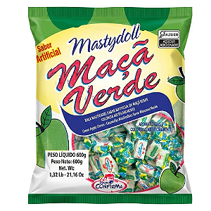 Bala Confirma Mastigável Sabor Maçã Verde - Embalagem com 600G