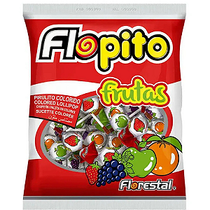 Pirulito Flopito Sortido Frutas - Pacote com 400G