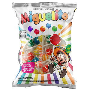 Pirulito Miguelito Colorido - Pacote com 300G
