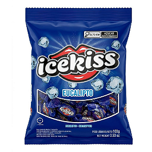 Bala Dura Icekiss Eucalipto - Embalagem com 100G