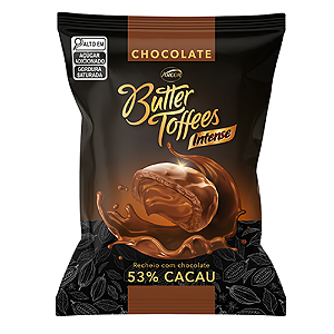 Bala Butter Toffees Intense Sabor Chocolate - Embalagem com 90G