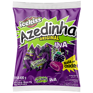 Bala Dura Icekiss Azedinha Uva - Embalagem com 400G