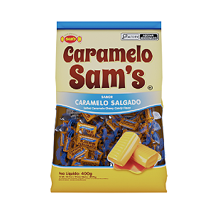 Bala Mastigável Sam´s Sabor Caramelo Salgado - Embalagem com 400G