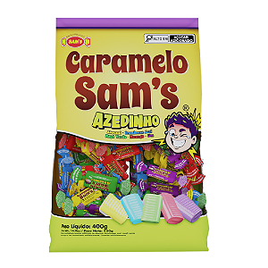 Bala Mastigável Sam´s Azedinho Sortido - Embalagem com 400G