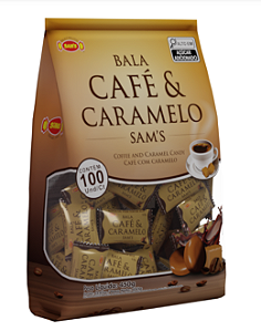 Bala Dura Sam´s Sabor Café e Caramelo - Embalagem com 450G