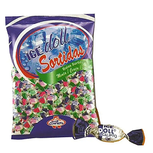 Bala Dura Ice Doll Sortidas - Embalagem com 600G
