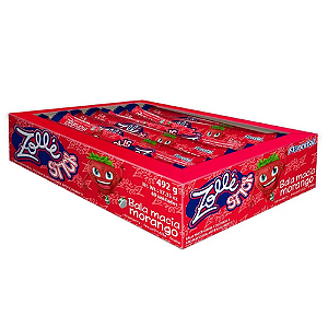 Bala Macia Zollé Sabor Morango - Display com 492G