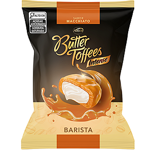 Bala Butter Toffees Intense Sabor Caramel Macchiato - Embalagem com 400G
