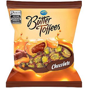 Bala Butter Toffees Sabor Chocolate - Embalagem com 400G