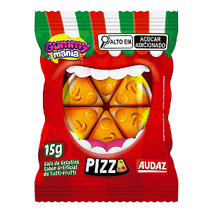 Gelatina Gummy Mania Pizza - Embalagem com 15G