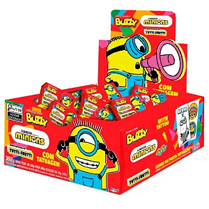 Chiclete Buzzy Minions Sabor Tutti Frutti - Embalagem com 360G