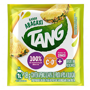 Refresco em Pó Tang Sabor Abacaxi - Embalagem com 18G