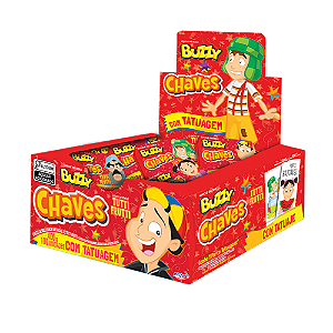 Chiclete Buzzy Chaves Sabor Tutti Frutti - Embalagem com 360G