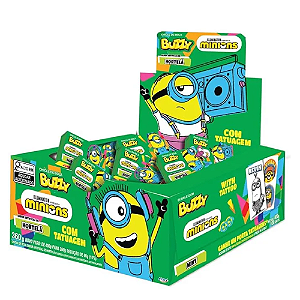 Chiclete Buzzy Minions Sabor Hortelã - Embalagem com 360G