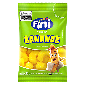 Gelatina Fini Bananas - Pacote com 15G