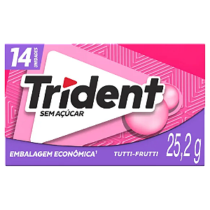 Chiclete Trident Sabor Tutti-Frutti - Embalagem com 25,2G