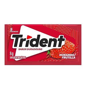 Chiclete Trident Sabor Morango - Embalagem com 8G