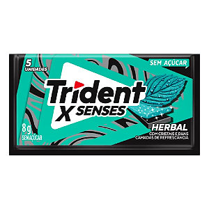 Chiclete Trident Herbal - Embalagem com 8G