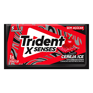 Chiclete Trident Sabor Cereja Ice - Embalagem com 8G
