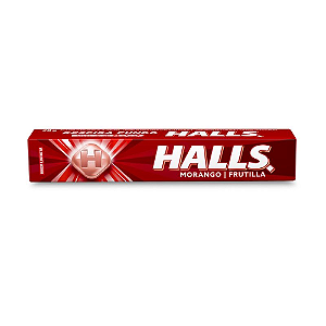 Bala Halls Sabor Morango - Embalagem com 28G
