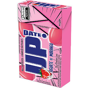 Bala Mastigável Up Date Sabor Iogurte de Morango - Embalagem com 25G