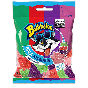 Bala Macia Bubbaloo Patinhas Mix Azedinha - Embalagem com 75G